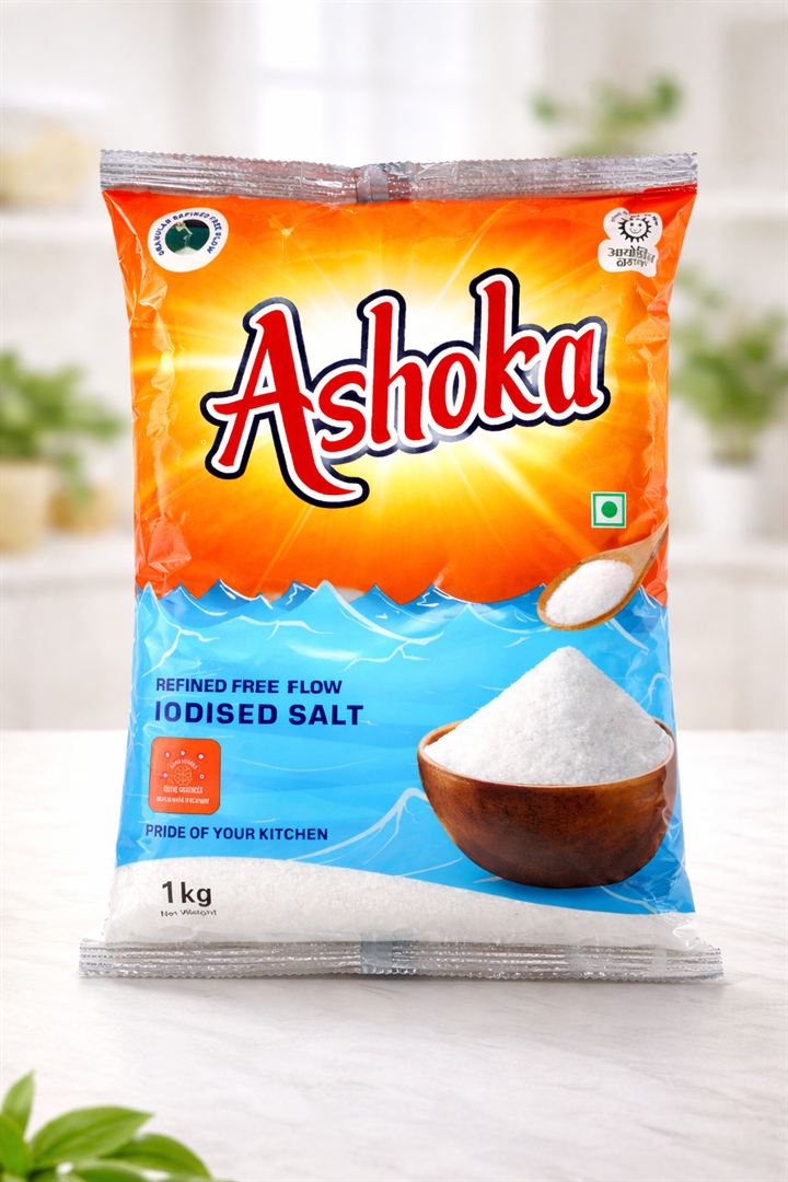 Ashoka free flow salt, 1 kg pack